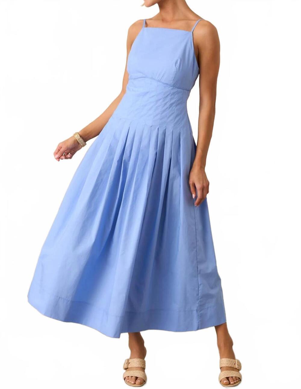 NEW MINKPINK avalon midi dress in blue